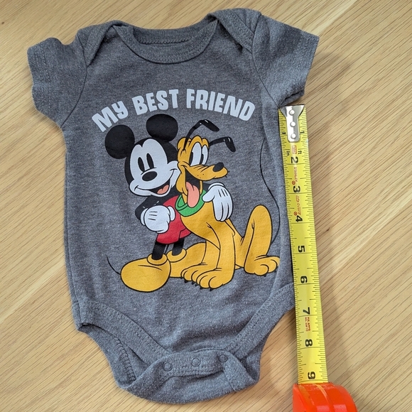 Disney Baby (0 to 3 months) Unisex Onesie Mickey Mouse and Pluto - Picture 10 of 12